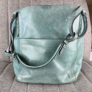 Frye Reed Hobo - blue distressed.  Bucket style bag